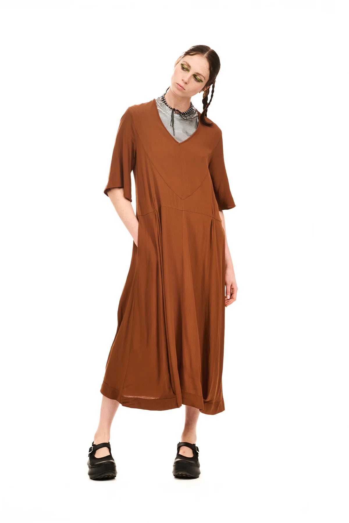 NOM*d | Classic Dress | Chestnut | Palm Boutique