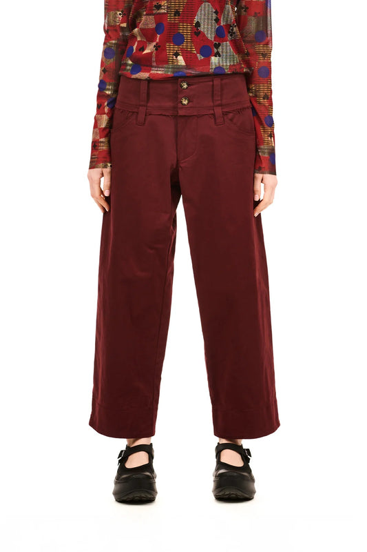 NOM*d | Novel Trouser | Oxblood | Palm Boutique