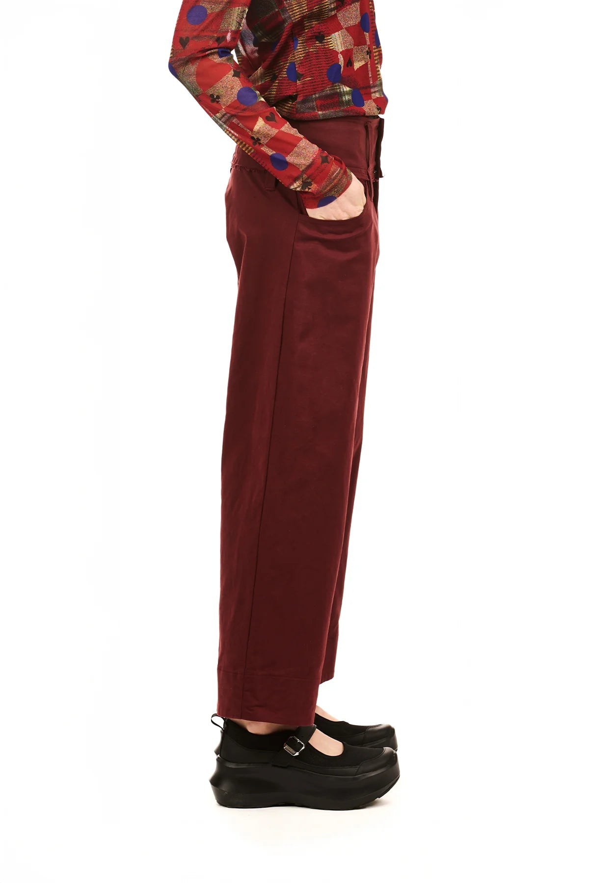 NOM*d | Novel Trouser | Oxblood | Palm Boutique