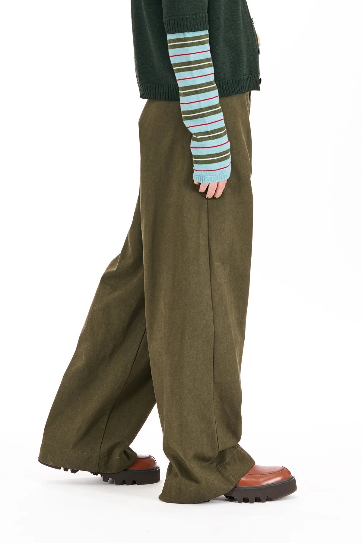 NOM*d | Saunter Trouser | Khaki | Palm Boutique