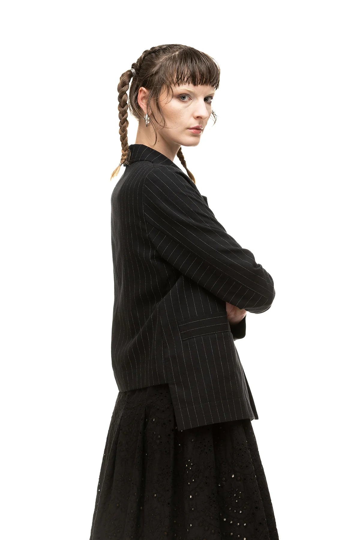 NOM*d | Sideline Blazer | Pinstripe Twill Carbon | Palm Boutique