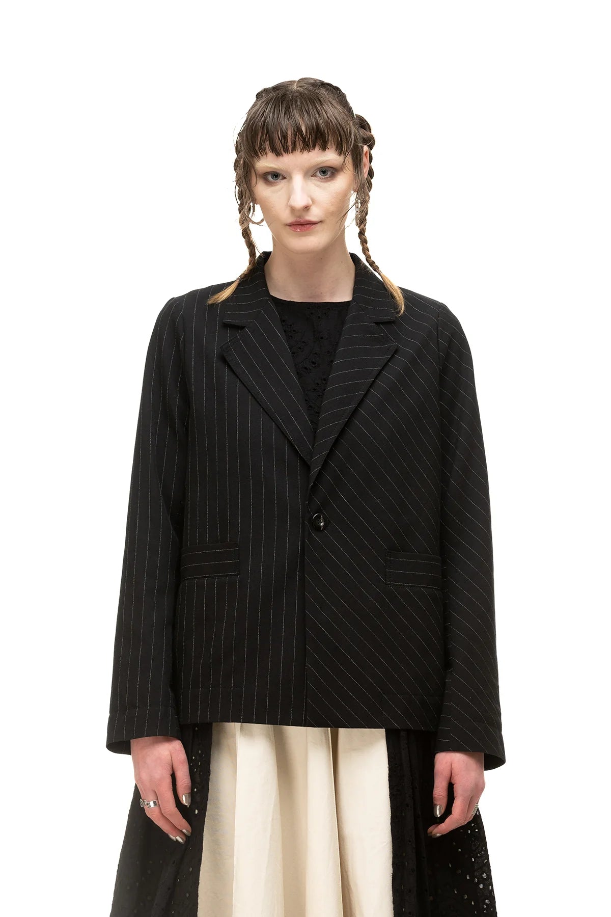 NOM*d | Sideline Blazer | Pinstripe Twill Carbon | Palm Boutique