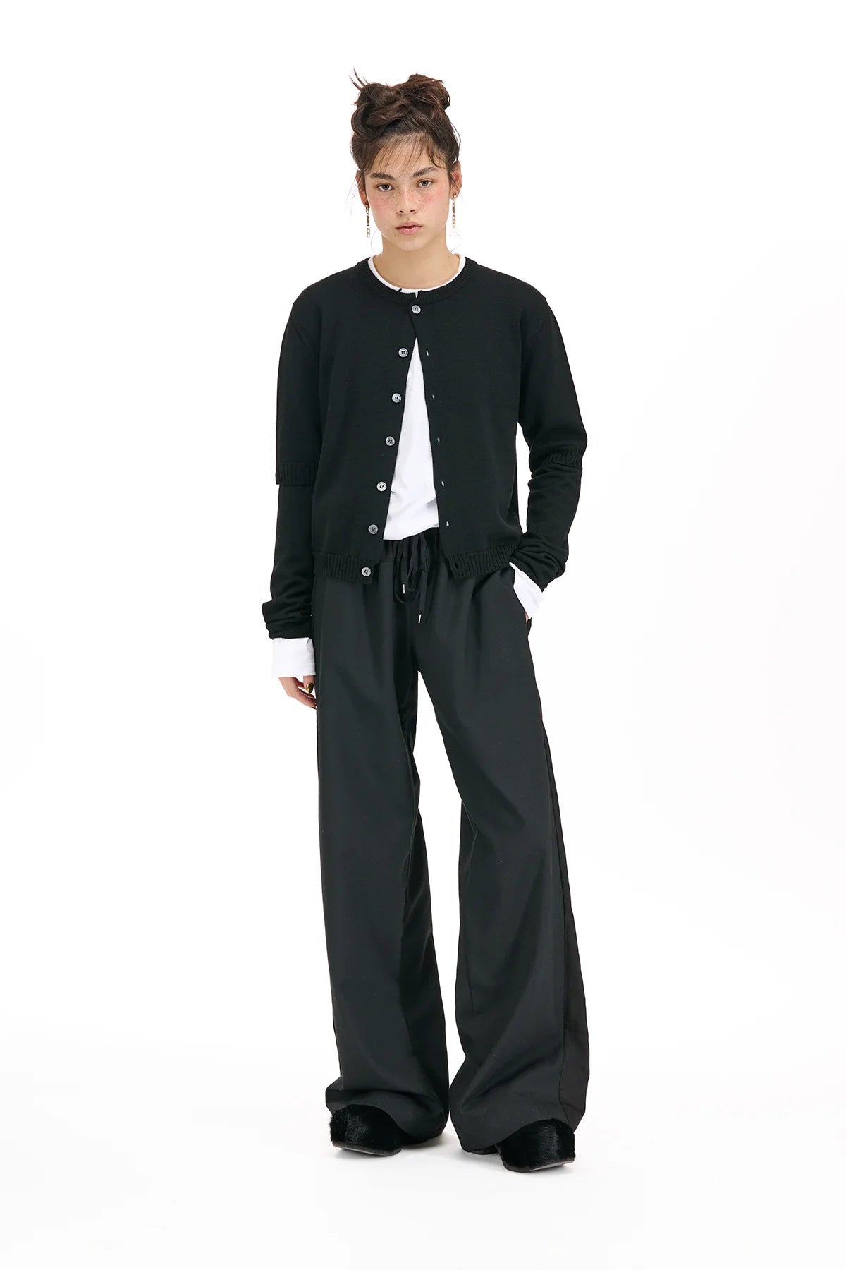 NOM*d | Stroller Pant | Black Gaberdine | Palm Boutique