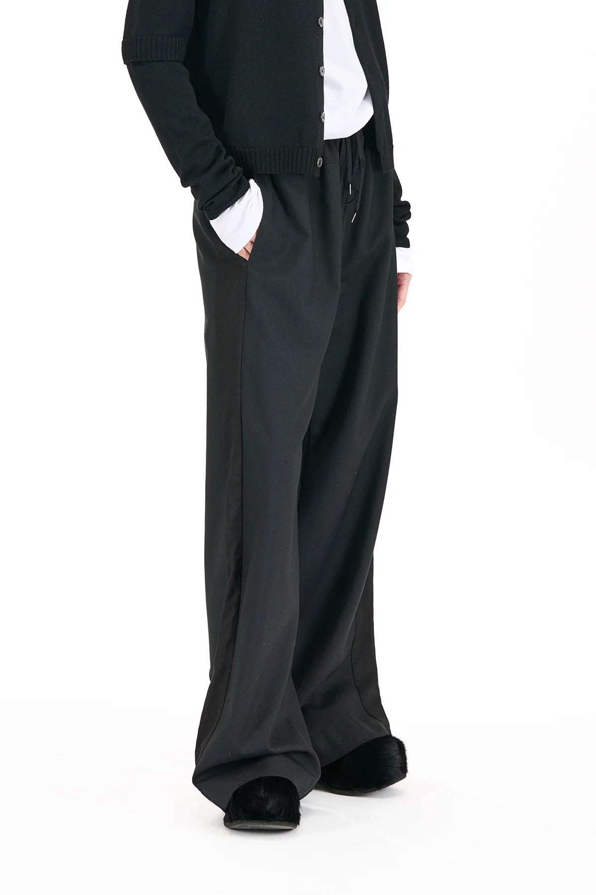 NOM*d | Stroller Pant | Black Gaberdine | Palm Boutique
