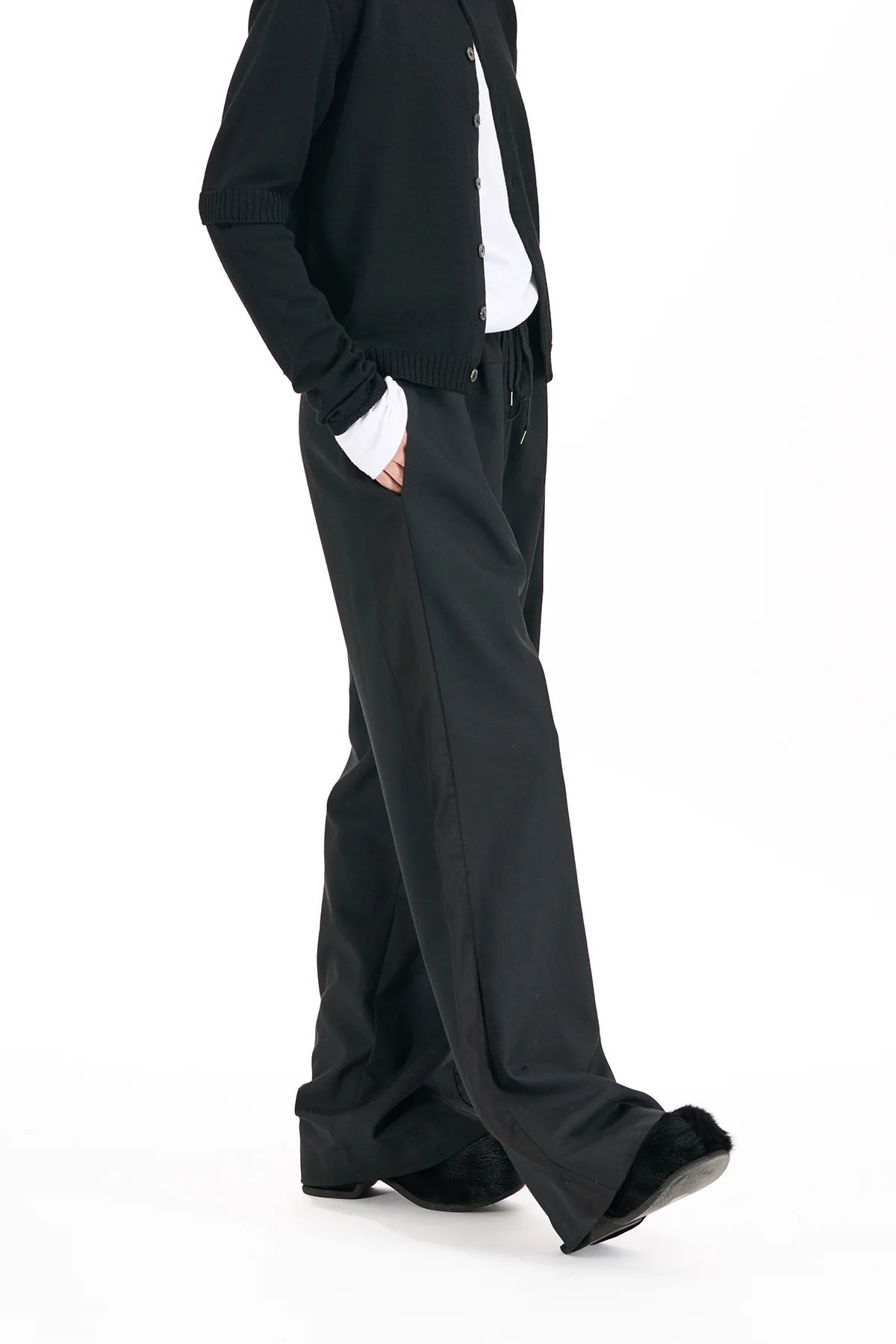 NOM*d | Stroller Pant | Black Gaberdine | Palm Boutique