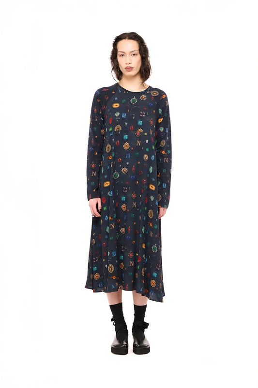 NOM*d | Unmixed Slip Dress | Bejeweled Print | Palm Boutique