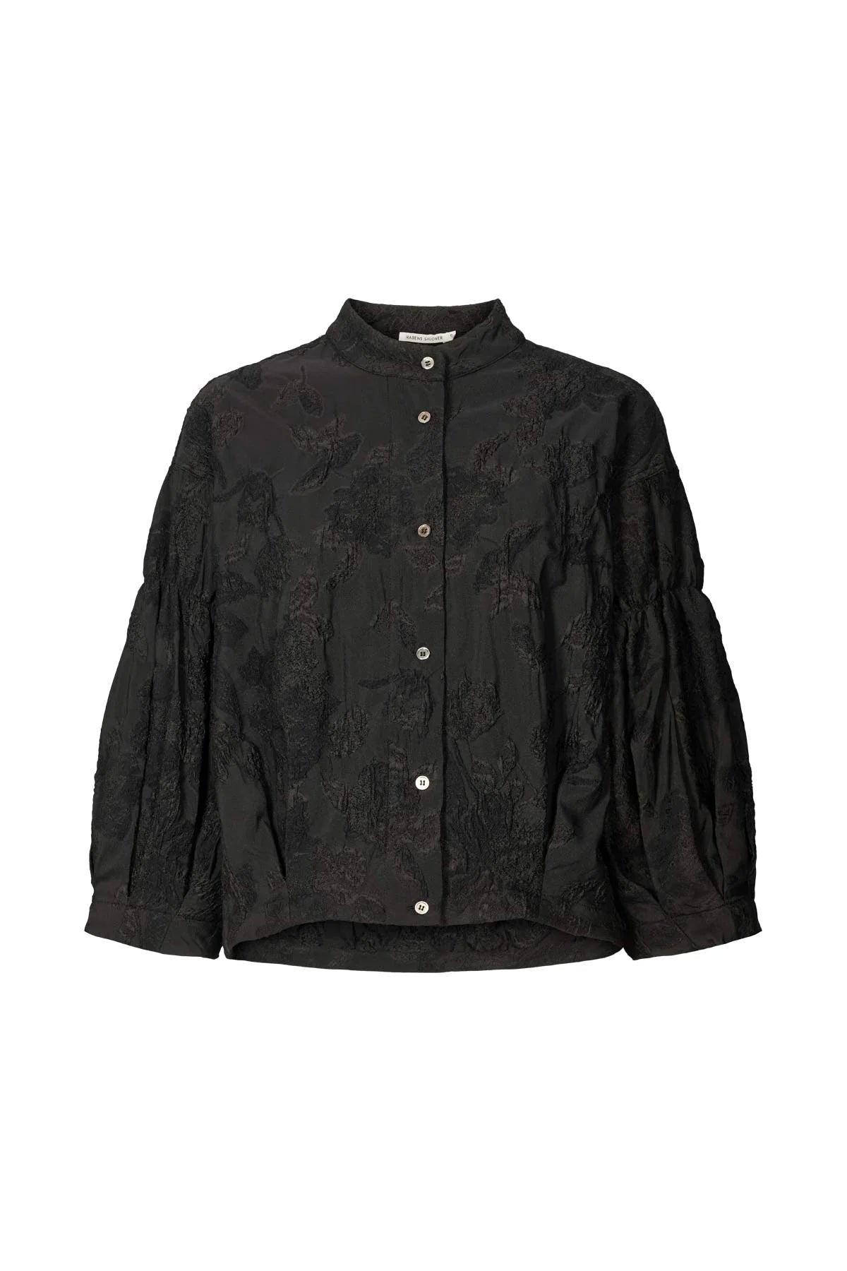 Rabens Saloner | Candie Jacquard Shirt Jacket | Pirate Black | Palm Boutique