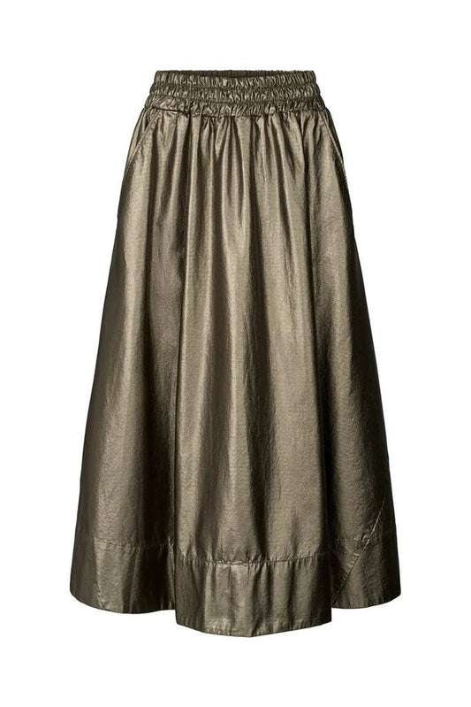 Rabens Saloner | Metallic Skirt | Olive | Palm Boutique