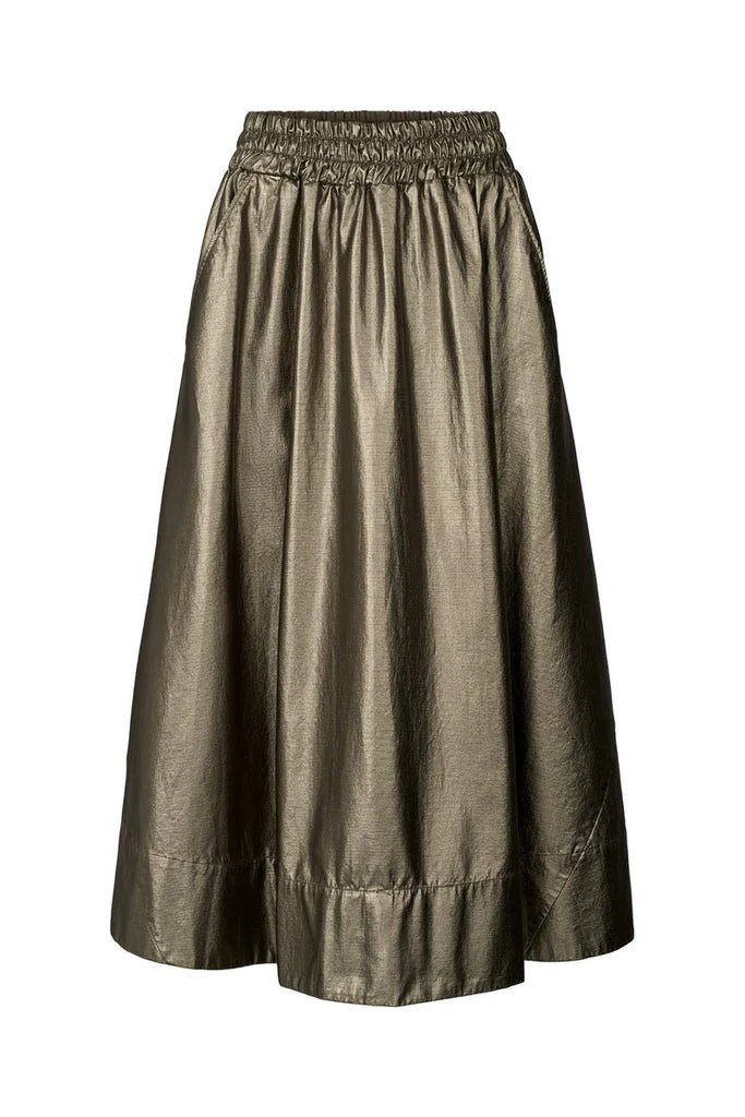 Rabens Saloner | Metallic Skirt | Olive | Palm Boutique
