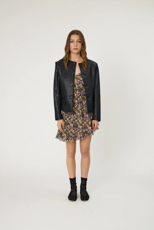 Remain | Alina Blazer | Black Leather | Palm Boutique