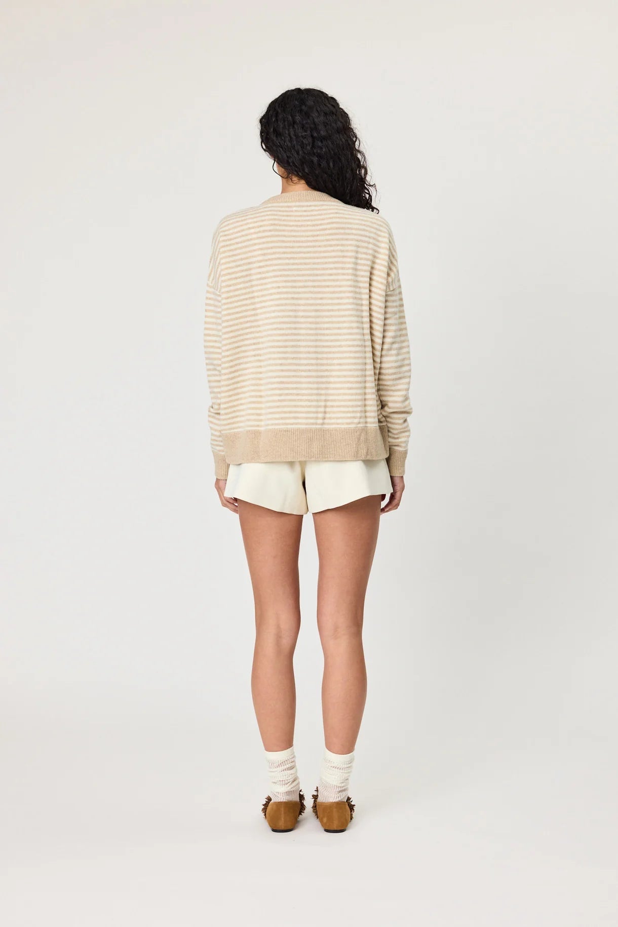 Remain | Tali Cardigan | Latte Stripe | Palm Boutique