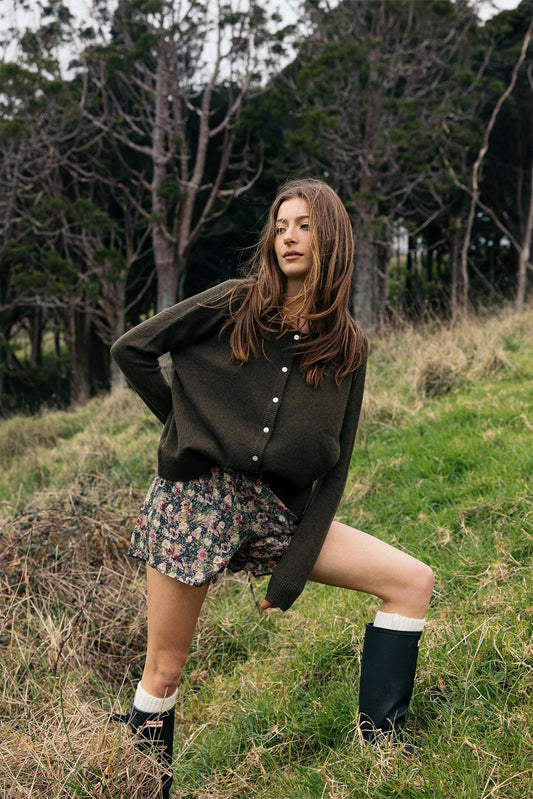 Remain | Tali Cardigan | Olive | Palm Boutique