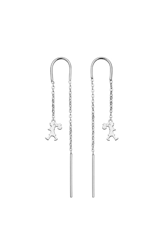Karen Walker Jewellery | Runaway Girl Thread Earrings | Silver | Palm Boutique