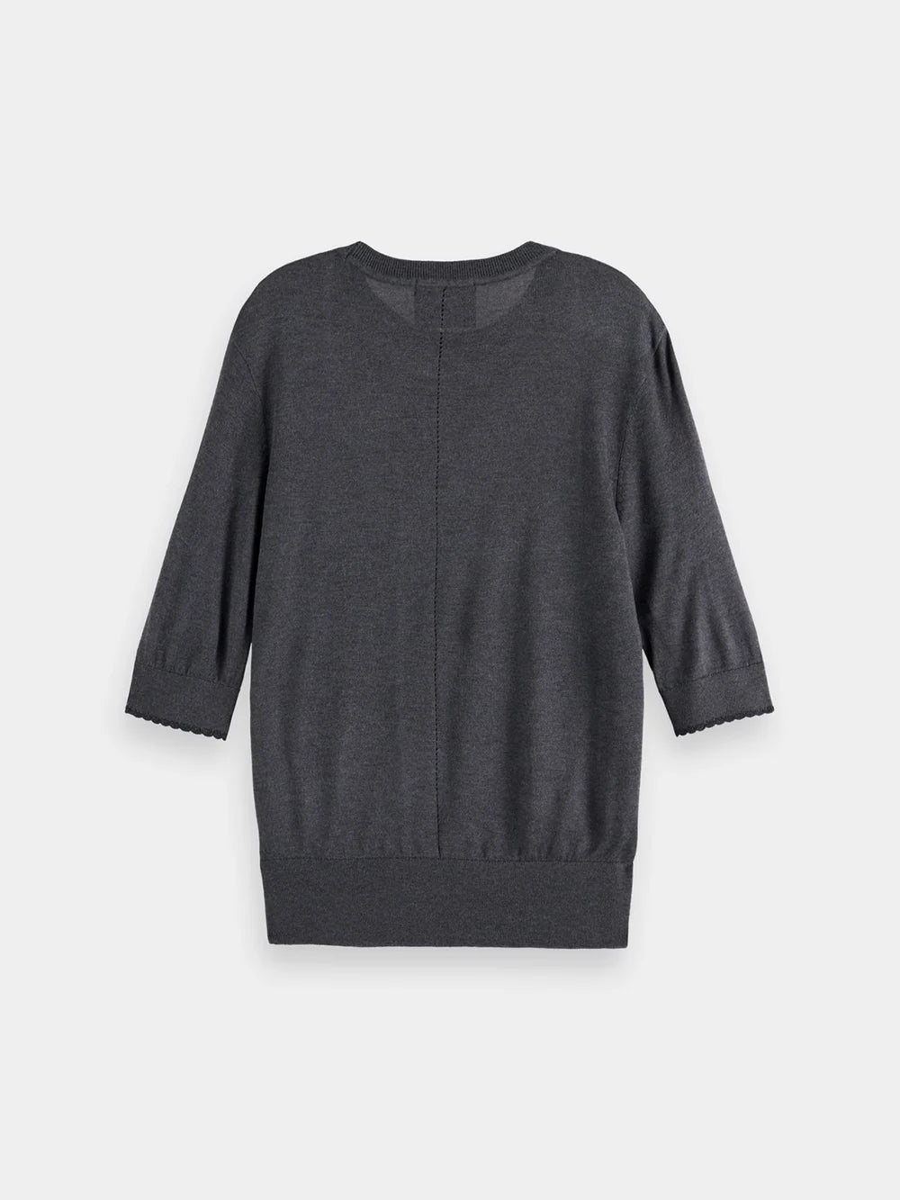 Scotch and Soda | Crew Neck Short Sleeved Pullover | Charcoal Melange | Palm Boutique