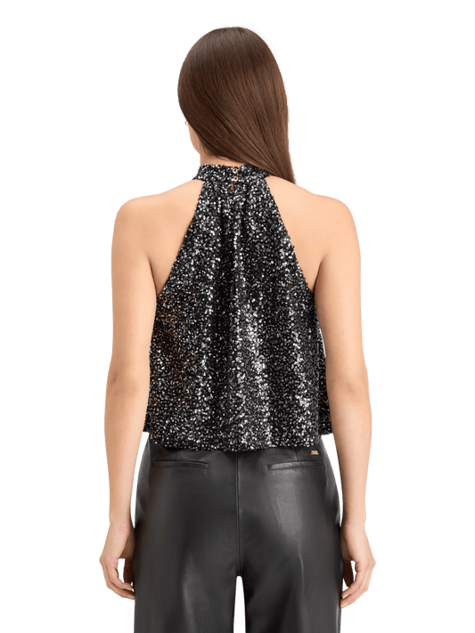 Scotch and Soda | Sequin Tank | Silver Black | Palm Boutique