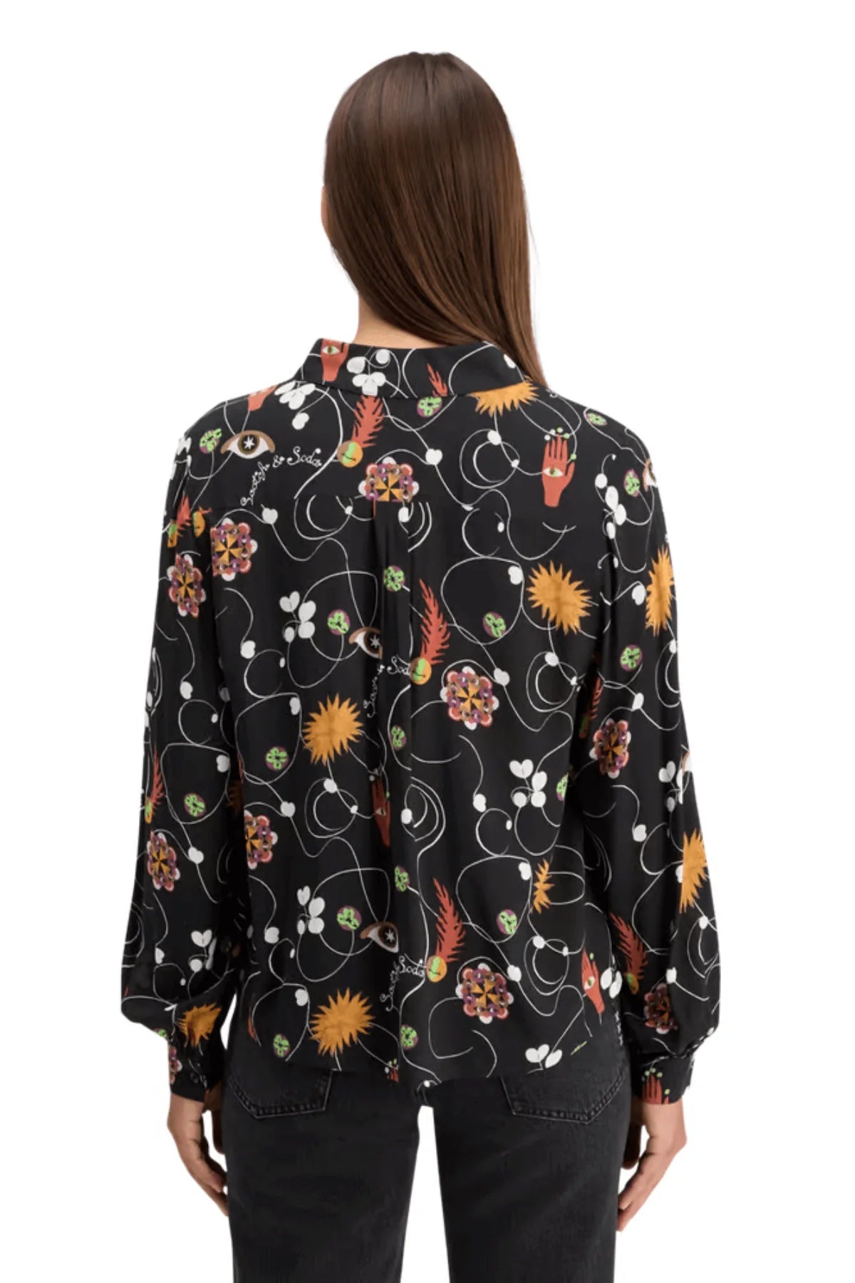 Scotch and Soda | Viscose Printed Balloon Sleeve Shirt | Free Mind | Palm Boutique