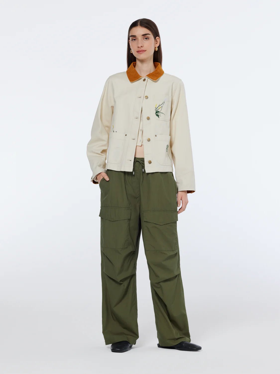 Scotch and Soda | Workwear Jacket with Embroidery | Soft Ice | Palm Boutique