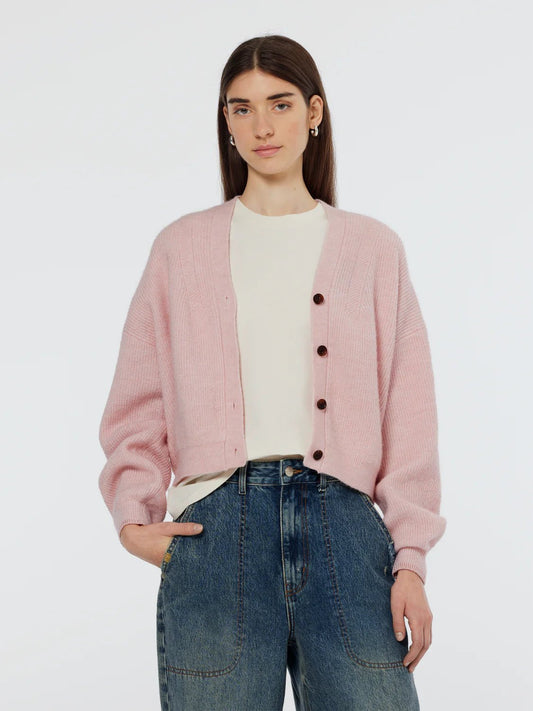 Scotch & Soda | Fuzzy Relaxed Cardigan | Pink Melange | Palm Boutique