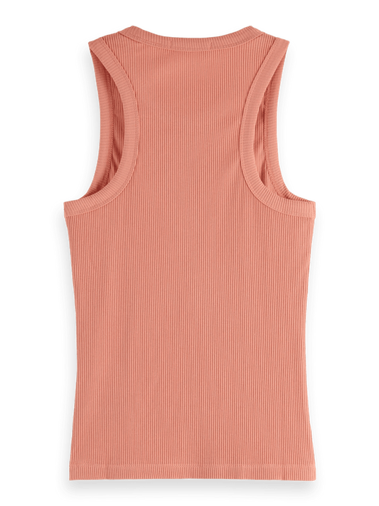 Scotch & Soda | Racer Rib Tank | Clay Pink | Palm Boutique