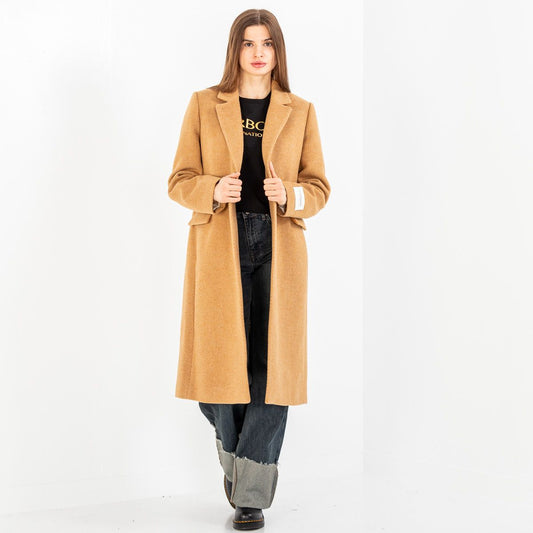 Scotch & Soda | Single Breasted Herringbone Wool Coat | Tobacco Melange | Palm Boutique