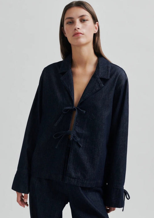 Second Female | Alluet Shirt | Dark Blue Denim | Palm Boutique