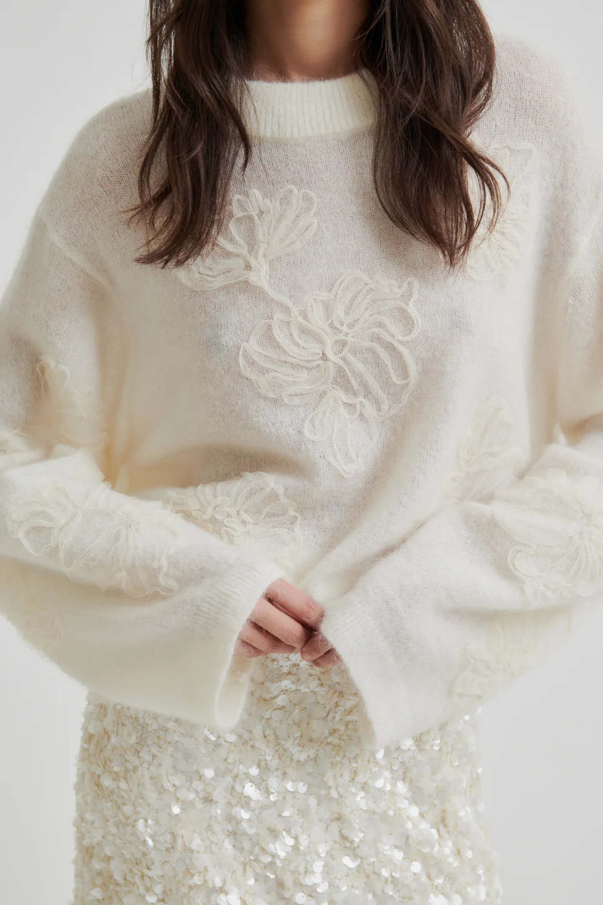 Second Female | BellaRose Knit O - Neck | Tofu | Palm Boutique