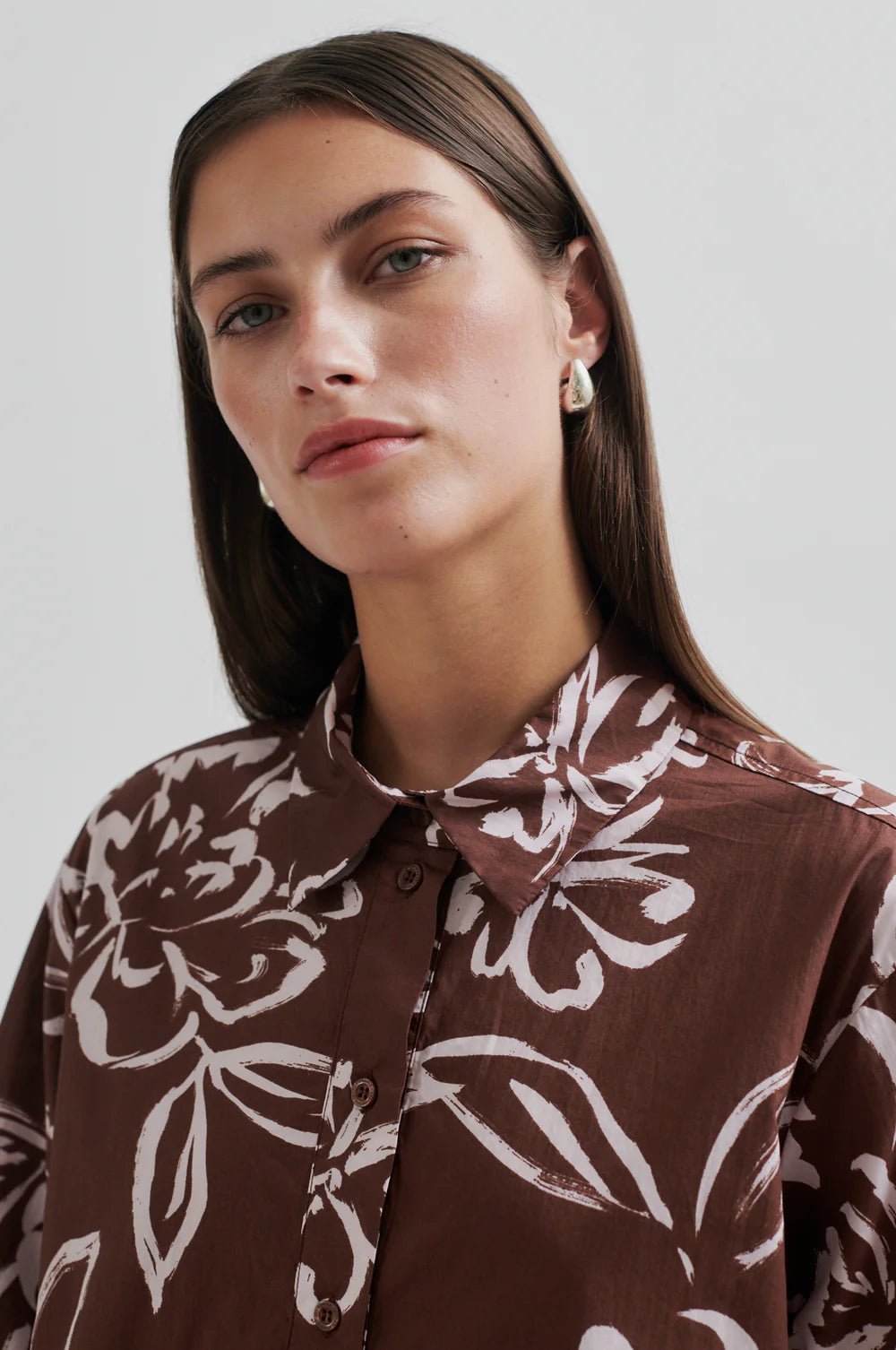 Second Female | Bloem Tunic Dress | Cappucino | Palm Boutique