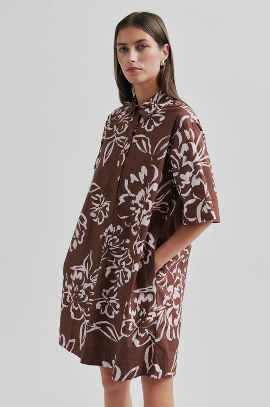 Second Female | Bloem Tunic Dress | Cappucino | Palm Boutique