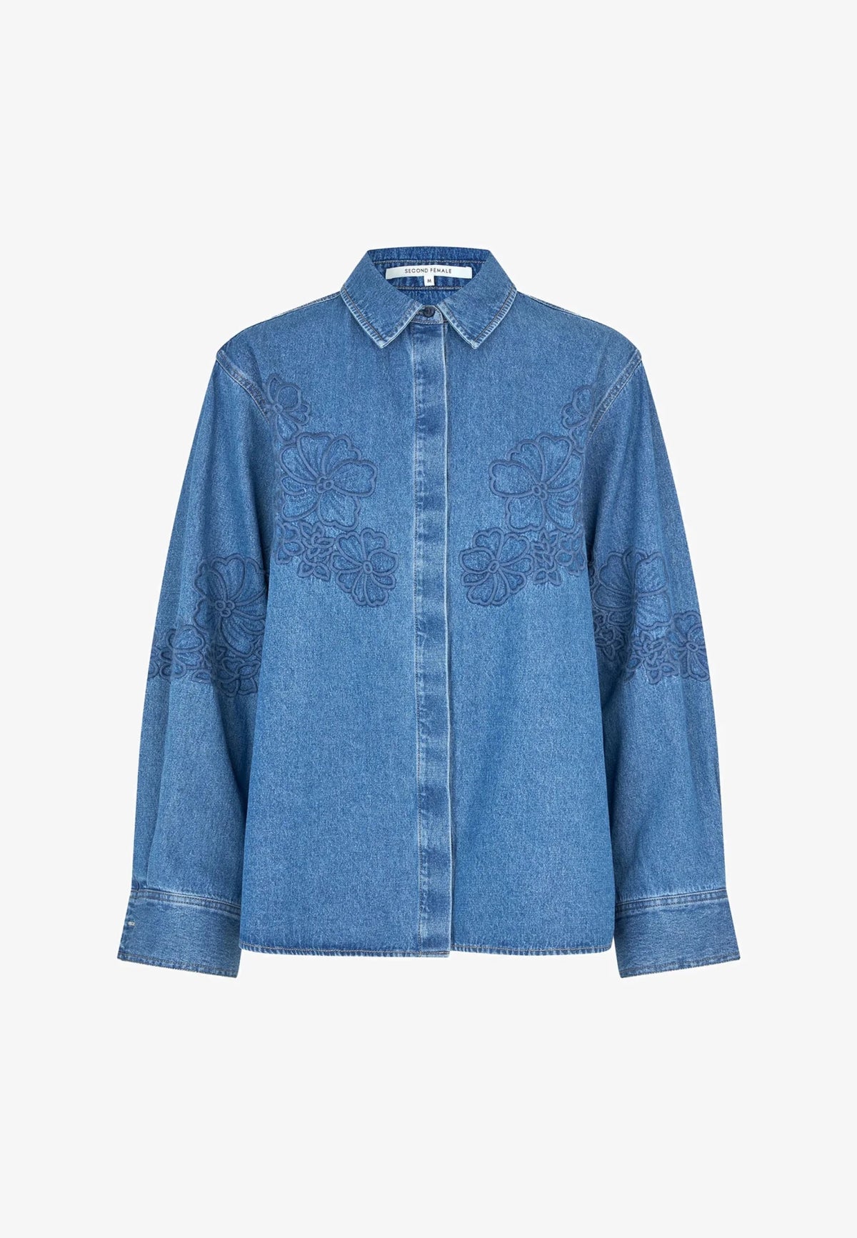 Second Female | Cornelia Denim Shirt | Blue Denim | Palm Boutique