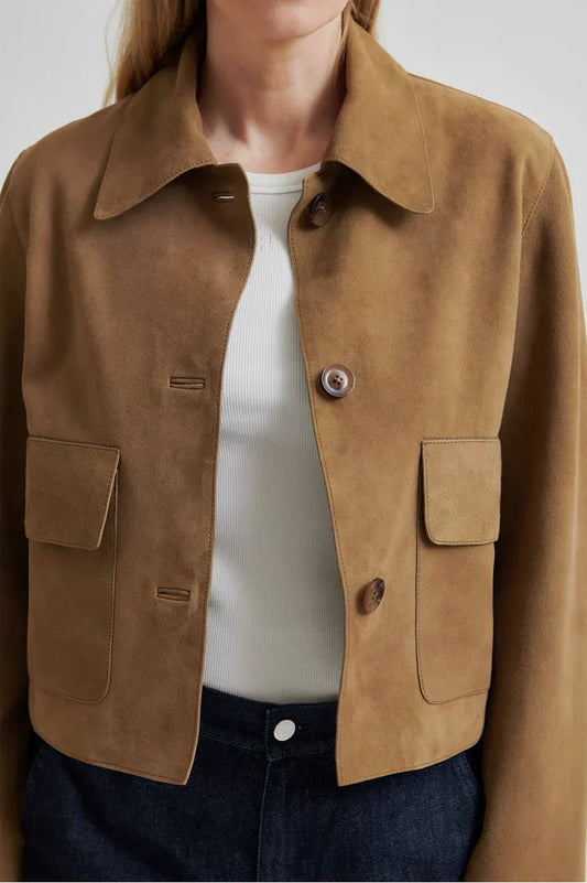 Second Female | Noomi Suede Jacket | Silver Mink | Palm Boutique