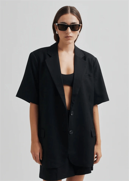 Second Female | Sharo SS Blazer | Black | Palm Boutique