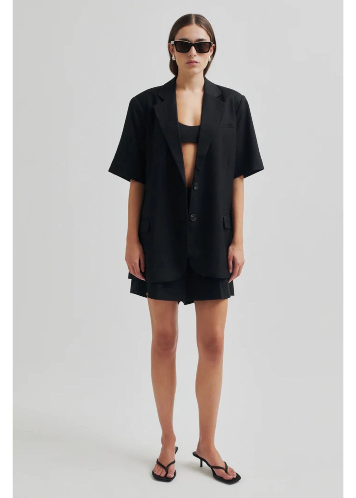 Second Female | Sharo SS Blazer | Black | Palm Boutique