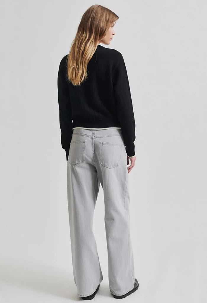 Second Female | Stinne Knit Cardigan | Black | Palm Boutique