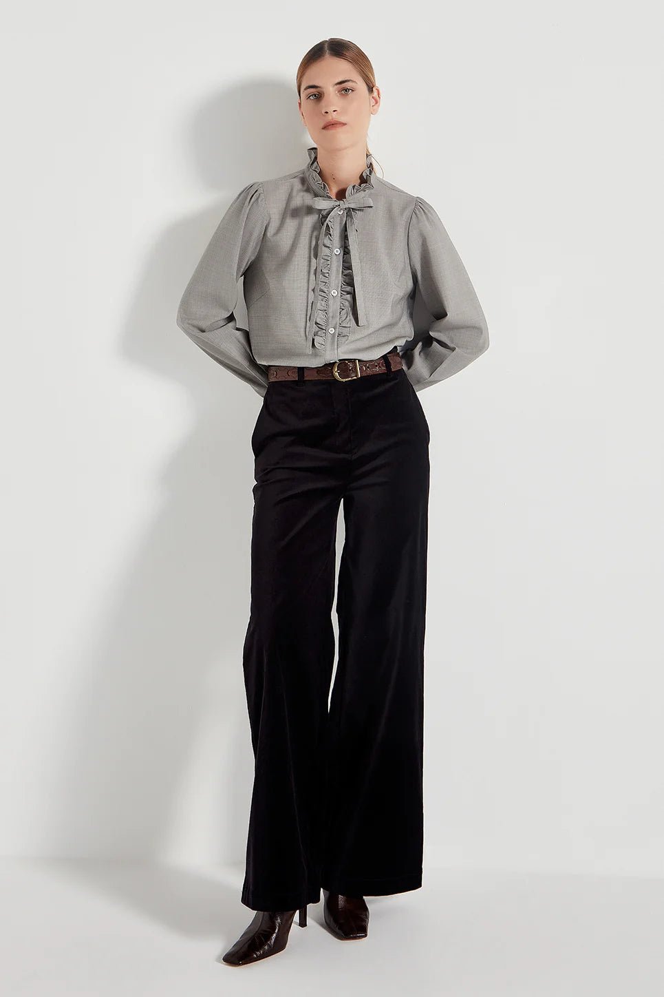 Shjark | Joplin Trouser | Black Velvet | Palm Boutique