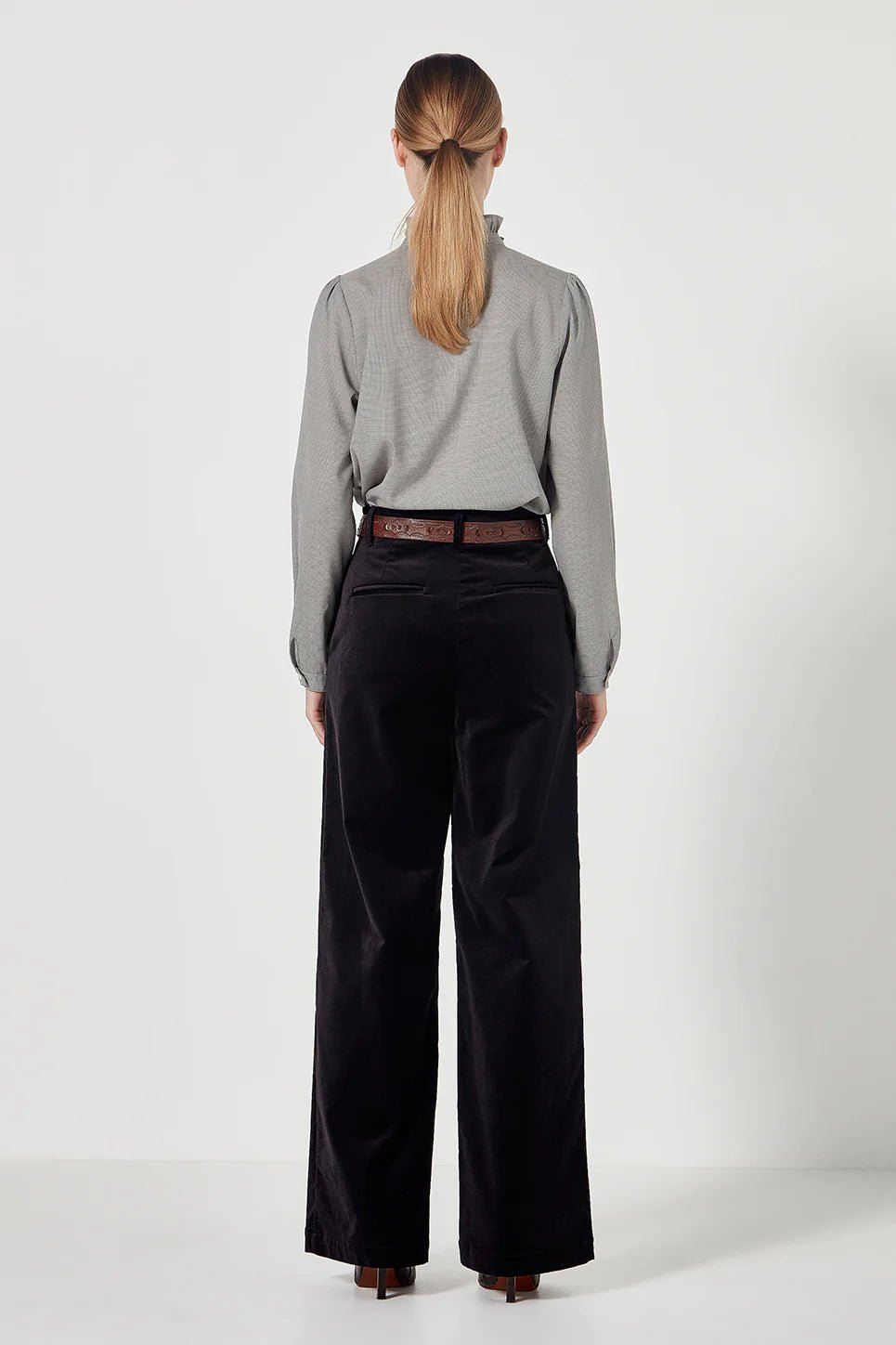 Shjark | Joplin Trouser | Black Velvet | Palm Boutique