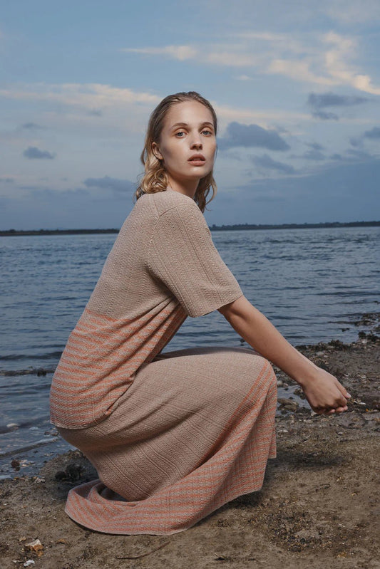 Standard Issue | Cotton Banded Skirt | Taupe | Palm Boutique