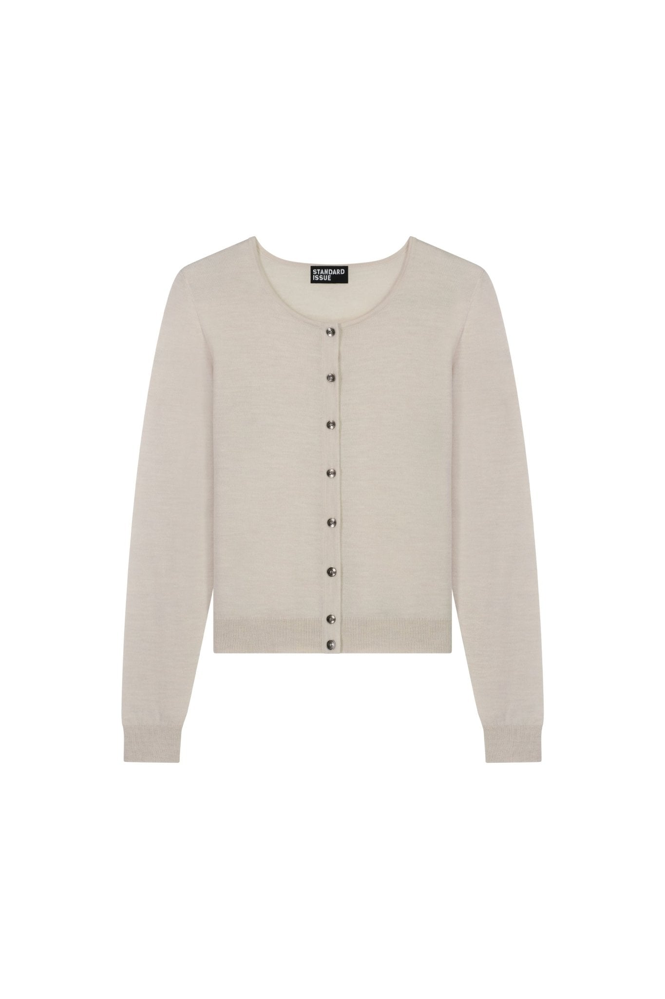 Standard Issue | Merino Crop Crew Cardi | Alabaster | Palm Boutique