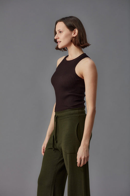 Standard Issue | Merino Rib Crew Tank | Umber | Palm Boutique