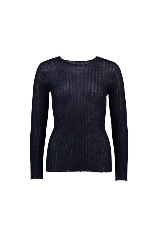 Standard Issue | Merino Tulle Crew | Navy | Palm Boutique