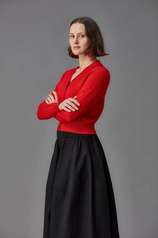 Standard Issue | Merino V Neck Cardigan | Ribbon | Palm Boutique