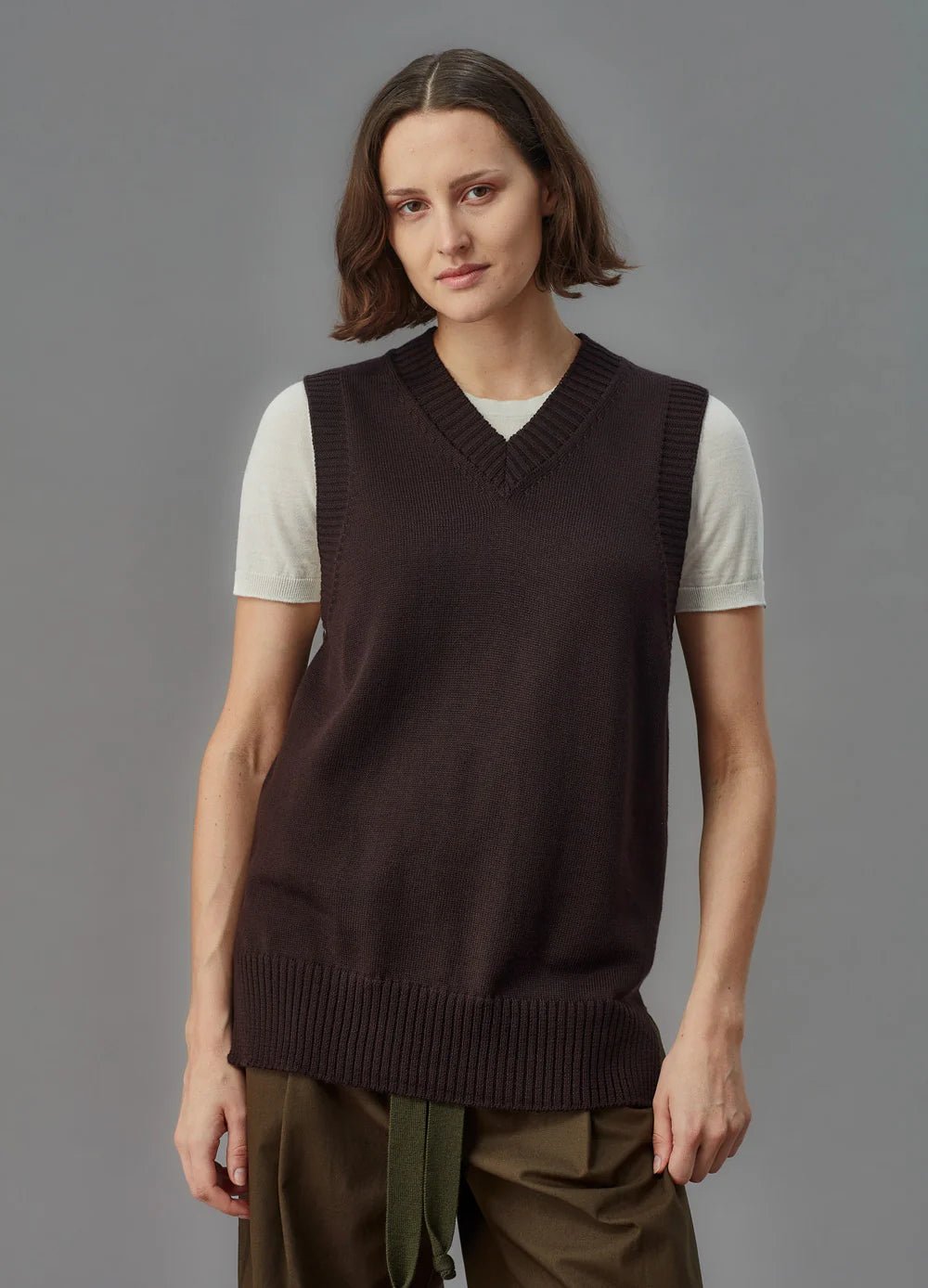 Standard Issue | Merino Vest | Umber | Palm Boutique