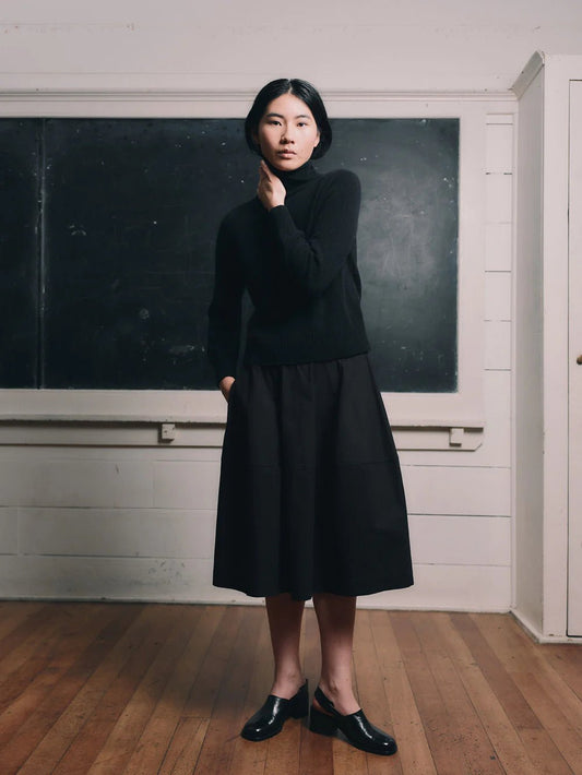 Standard Issue | Okewa Crop Funnel Neck | Black | Palm Boutique