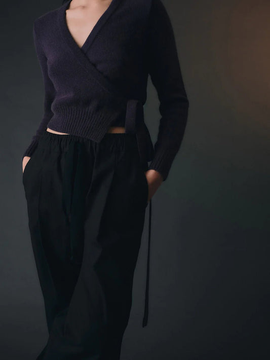 Standard Issue | Okewa Wrap Cardigan | Violet | Palm Boutique