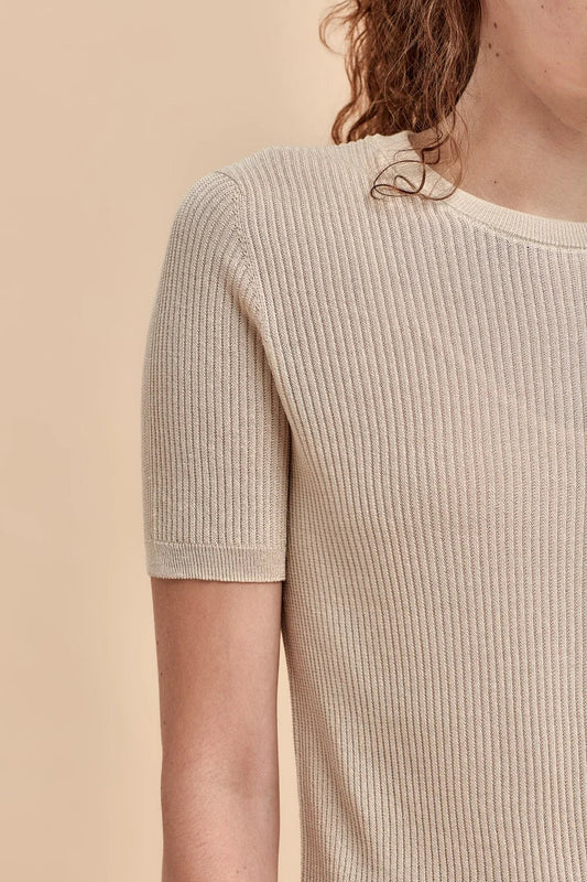 Standard Issue | Seta Rib T-Shirt | Oat | Palm Boutique