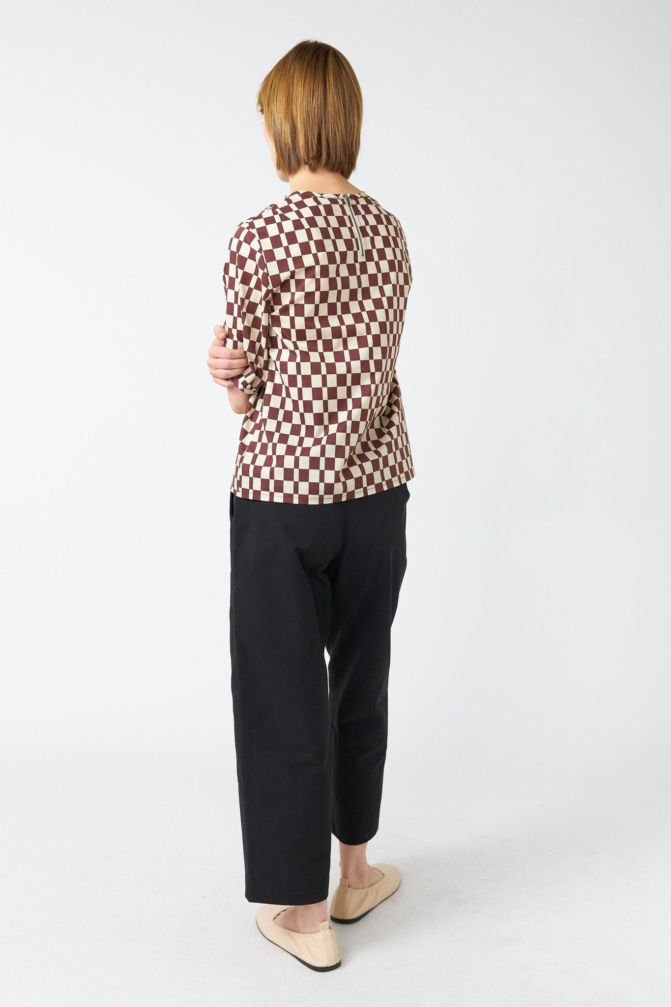 Sylvester | Checker Top | Brown Ivory | Palm Boutique