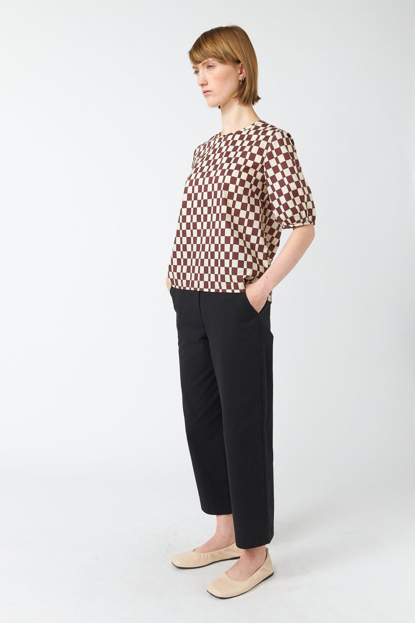 Sylvester | Checker Top | Brown Ivory | Palm Boutique
