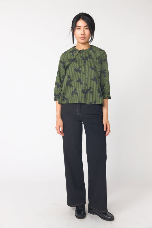 Sylvester | Denim Low Rise Trouser | Black | Palm Boutique
