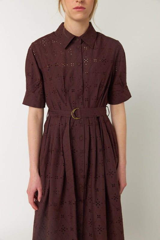 Sylvester | Diamond Shirt Dress | Espresso | Palm Boutique