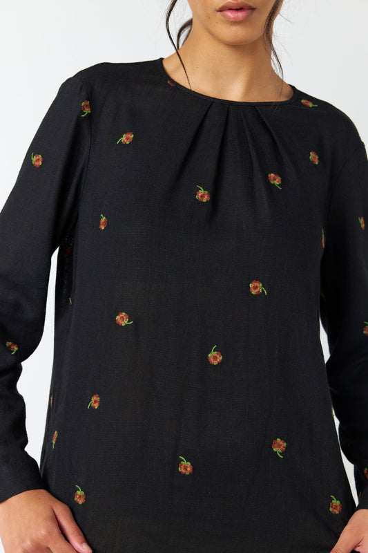 Sylvester | Pansy Top | Black | Palm Boutique