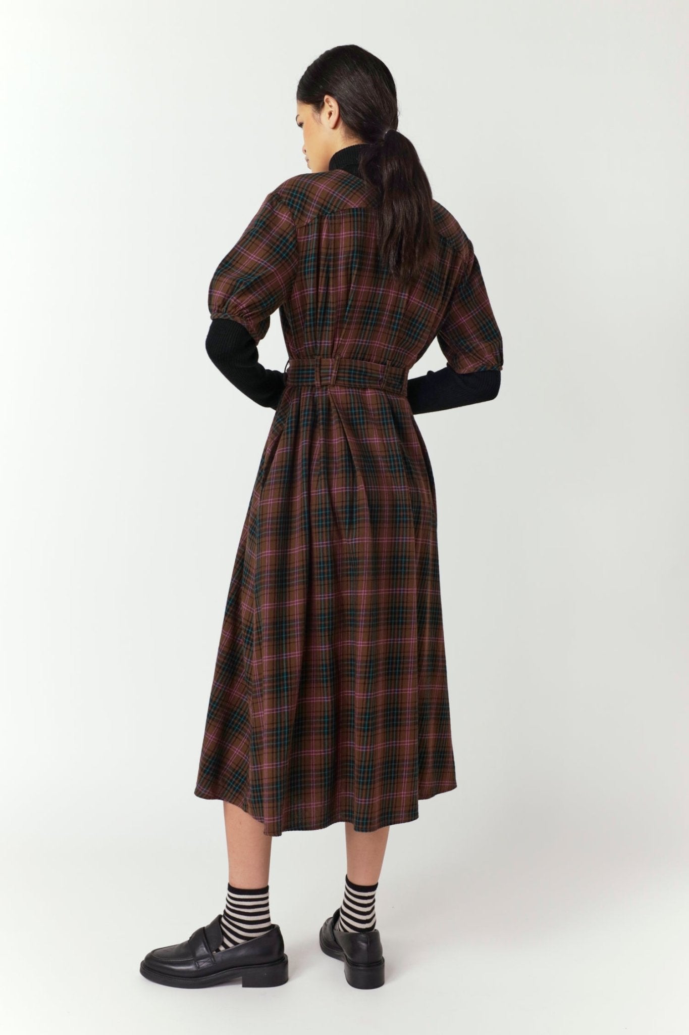 Sylvester | Plaid Dress | Mocha | Palm Boutique